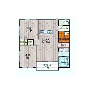 クレイプ・ミルテ【2階】の間取り