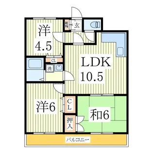 アバンデール四季野【2階】の間取り