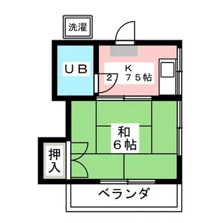 西元町コーポ【2階】の間取り
