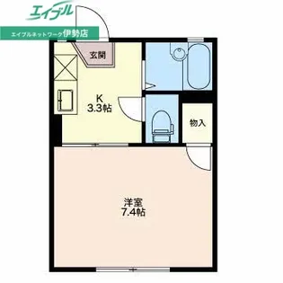 リバーサイド五十鈴【2階】の間取り