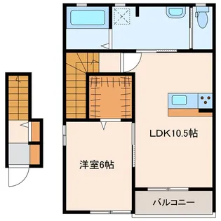 ジードルング浜方 エアスト【2階】の間取り