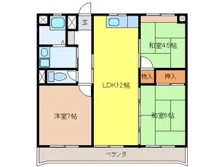 ユニテ井上【6階】の間取り