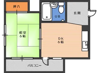 メゾン北田辺【5階】の間取り