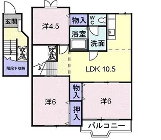 リヴィエール・プレッソK B【2階】の間取り