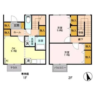 栃木県宇都宮市江曽島町【一戸建】の間取り