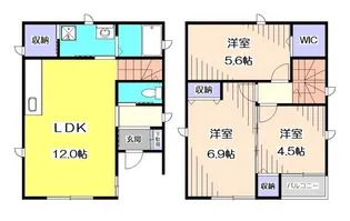 埼玉県所沢市南住吉【一戸建】の間取り