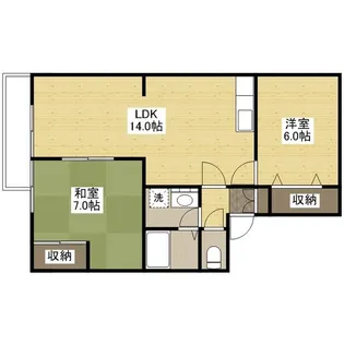 エスポワール曙AB【1階】の間取り