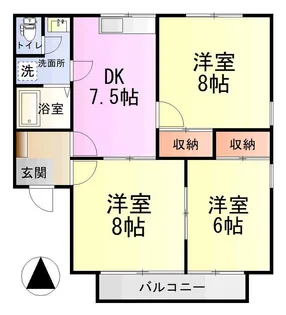 クレスト小林 C【2階】の間取り