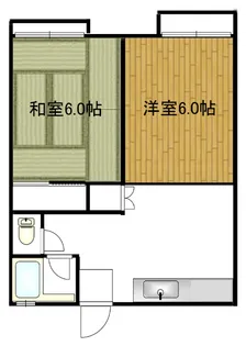 コーポサンライズ【2階】の間取り