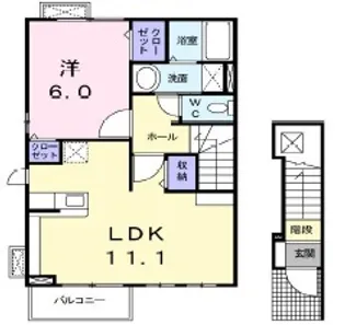 ヴィクトワール【2階】の間取り