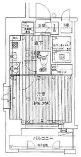 プレサンス難波OCAT前【2階】の間取り