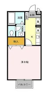 新潟県新発田市舟入町1【アパート】の間取り