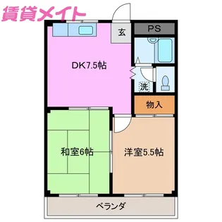 サンセットランド【1階】の間取り