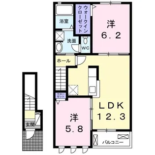 プリムラII【2階】の間取り