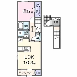 ラ・ルーナ【2階】の間取り