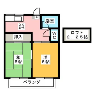 コーポアンデルセンII【2階】の間取り