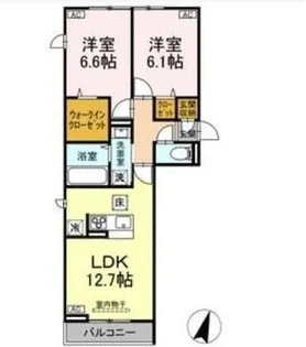 東京都羽村市神明台3【アパート】の間取り
