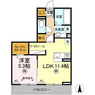 シャトーリブレ【3階】の間取り