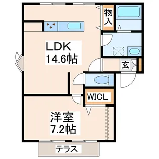 フレグランス中原【1階】の間取り