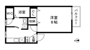 シーズスクエアA【2階】の間取り