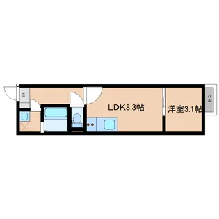 アークパイン黒松【1階】の間取り