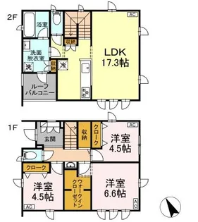 神奈川県横浜市港南区港南1【一戸建】の間取り