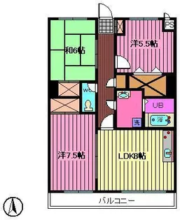ドムス壱番館【3階】の間取り