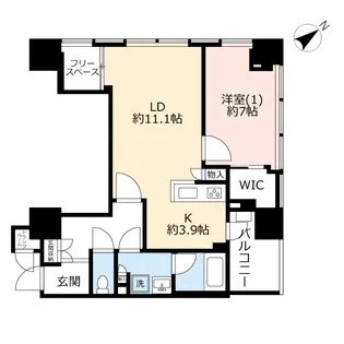 横浜ヴェールタワー【10階】の間取り