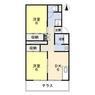 プレジールSANYO B棟【2階】の間取り