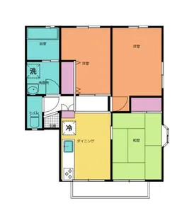 フラワーパークハウスB【2階】の間取り