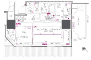 ZOOM中目黒【7階】の間取り
