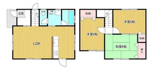 飯野ハイツ(48~56号・62号)の間取り