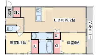 Jacaranda Yard B【3階】の間取り