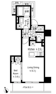 品川タワーレジデンス【4階】の間取り