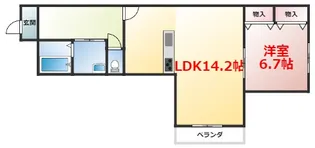 神奈川県小田原市酒匂【アパート】の間取り