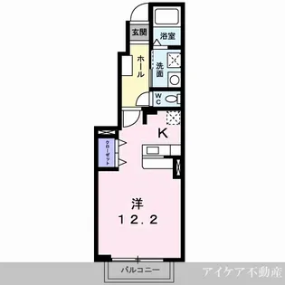 徳島県名西郡石井町石井字白鳥【アパート】の間取り