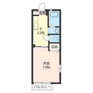 くすのきハウスB【1階】の間取り