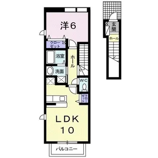 フォレスト B【2階】の間取り