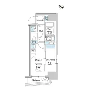 デュオフラッツ日本橋水天宮【10階】の間取り