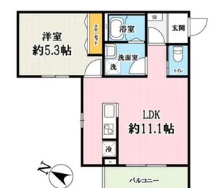 キャメル入間黒須A【1階】の間取り