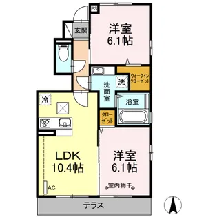 神奈川県横浜市旭区南希望が丘【アパート】の間取り