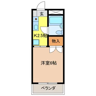 リズスクエア 西棟【2階】の間取り
