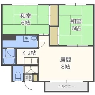 向陽荘【2階】の間取り