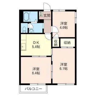 ハイツグレープB【1階】の間取り