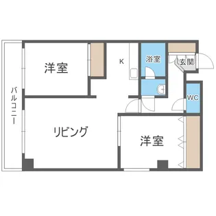 アルファスクエア北23条【2階】の間取り