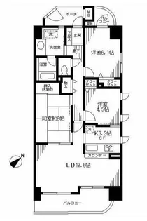 埼玉県さいたま市浦和区常盤1【マンション】の間取り