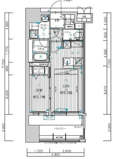 グランフォーレ千早マークスクエア ウエストウイング【5階】の間取り