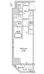 東京都港区新橋5【マンション】の間取り