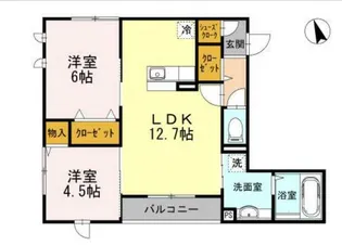 ジャルディネットケー【2階】の間取り