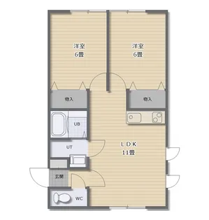 ハイツおうみ【2階】の間取り